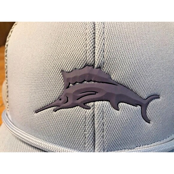 New Tommy Bahama Baseball Hat Marlin Tip Your Cap Light Blue Beach Tropical Fish - Picture 2 of 8